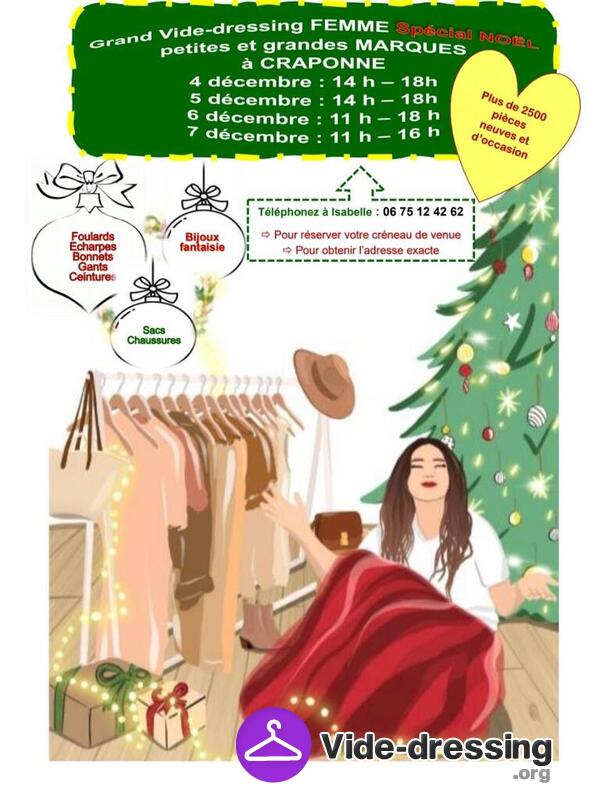 Grand vide-dressing de NOËL FEMME à Craponne