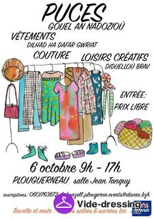 Photo du vide-dressing Puces de vêtements, matériel de couture et loisirs créatifs