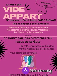 Photo du vide-dressing Vide appart Gignac