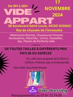 Photo du vide-dressing Vide appart Gignac