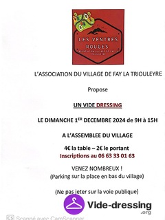 Photo du vide-dressing Vide dressing de l’association du village