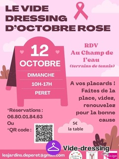 Photo du vide-dressing Vide dressing octobre rose