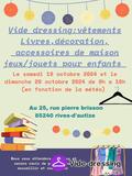 Vide dressing, placard : vêtements, accessoires de maison..