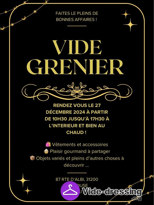 Vide grenier vêtements et accessoires, objets variés