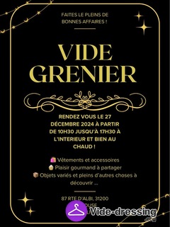 Vide grenier vêtements et accessoires, objets variés